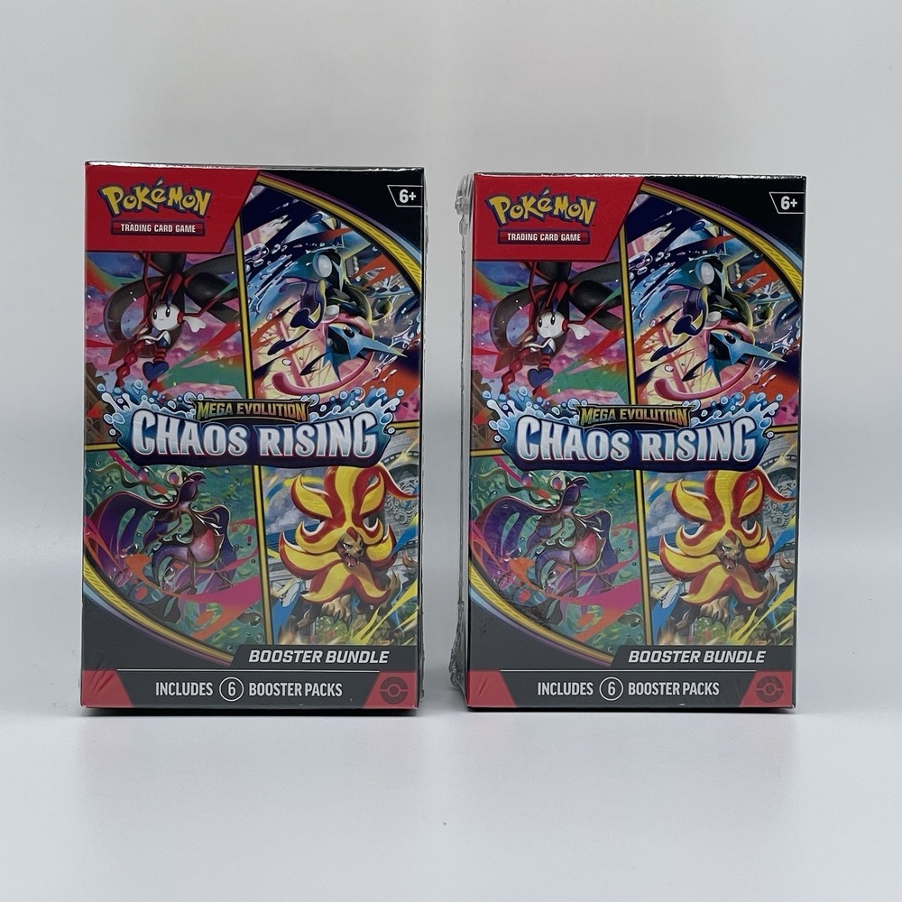 Pokemon TCG Mega Evolution Chaos Rising Booster Bundle Lot Of 2 SEALED IN HAND